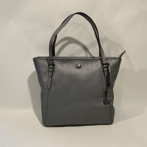 Coach Metallic Silver Tote Bag
